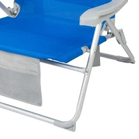 Silla de Playa Mochila XL Plegable 55x66x86 Cm, Azul(m-7)