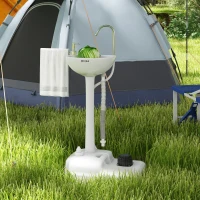 Outsunny Chiuveta Portabila Camping – 17 L Apa & 3.5 L Sapun, cu Roti(m-12)