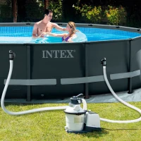 Depuradora de Arena Intex Krystal Clear 5.700 L/h 0,25 Hp, 60x41x32,5 Cm, Gris(m-2)