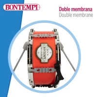 Tambor de Marcha Bontempi Doble Membrana con Baquetas y Correa, 30,5x13,5 Cm, Rojo(m-3)