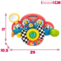 Volante para Bebé Interactivo 2 en 1 con Luz y Sonido, 29x10,5x17 Cm, Multicolor(m-6)