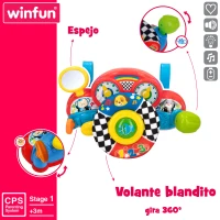 Volante para Bebé Interactivo 2 en 1 con Luz y Sonido, 29x10,5x17 Cm, Multicolor(m-3)