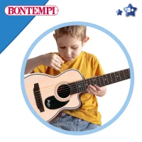 Guitarra Infantil Folk Bontempi 6 Cuerdas Afinables, 68 Cm, Madera(m-5)