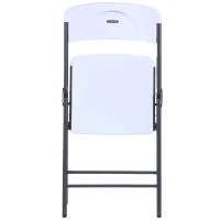 Silla Plegable Ultrarresistente con Protección UV 48x50,5x84,5 Cm, Blanca(m-2)