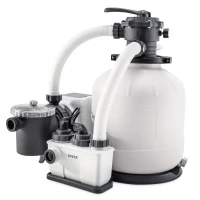 Sistema Combinado Depuradora Arena y Clorador Salino Intex, 56.800 L, 70x49x63 Cm, Blanco(m-3)