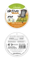 Silla Plegable Camping Antivuelco con Reposabrazos Removibles, 59x68x97 Cm, Gris(m-8)
