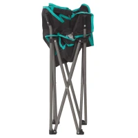 Silla Plegable Camping con Posavasos y Bolsa, 50x47x74 Cm, Negra(m-7)