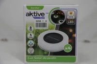 Pack 4 Focos Solares LED Baliza Removible, 10,5x10,5x11 Cm, Negro y Blanco(m-8)