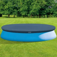Cobertor Redondo Intex Vinilo Resistente 345 Cm, Azul(m-2)
