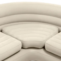 Sofá Rinconera Hinchable Capacidad 4 Personas, 257x203x76 Cm, Crema(m-5)