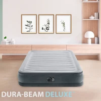 Colchón Hinchable Fiber-Tech Comfort-Plush, 137x191x33 Cm, Gris(m-2)