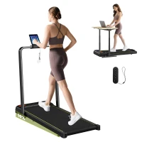 SPORTNOW Folding Walking Treadmill, Under Desk Walking Pad with Incline, Black(m-10)