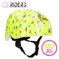 Casco Infantil Ajustable CB Riders con Rueda Trasera y Cierre Regulable, 20x16x35 Cm, Amarillo Neón(m-3)