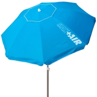Sombrilla Playa Antiviento 8 Varillas, Ø220 Cm, Mástil Regulable 28/32 Mm, Azul
