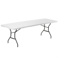 Mesa Rectangular Plegable Lifetime, 245x76x74 Cm, Blanco(m-1)
