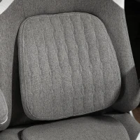 Vinsetto Linen-Look Office Chair, with Adjustable Height and Tension - Grey(m-10)