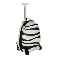 Maleta Teledirigida Infantil Diseño Cebra, 31x25x42 Cm, Blanco y Negro(m-3)