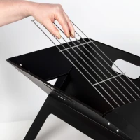 Barbacoa Portátil Plegable de Sobremesa Aktive, 45x29x30 Cm, Negro(m-5)