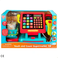 Caja Registradora Infantil Táctil Electrónica con 34 Piezas, 35x14,5x22 Cm, Multicolor(m-4)