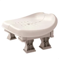 Asiento Spa Regulable en 2 Alturas y Antideslizante, 47x36x22 Cm, Crema(m-1)