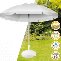 Base para Sombrilla Circular Ajustable 19-33 Mm, 45x45x30 Cm, Blanco(m-2)