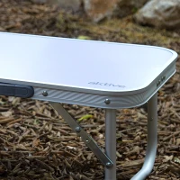 Mesa Plegable Baja de Aluminio y MDF Aktive, 56x34x24 Cm, Malva(m-5)