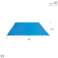 Tapiz Suelo Piscina INTEX Protector Reforzado 472x472x0 Cm, Azul(m-4)