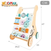 Andador de Madera WOOMAX con Actividades Interactivas, 30,5x9,5x46,5 Cm, Natural(m-4)