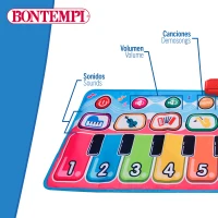 Alfombra Piano Infantil Interactiva 10 Teclas, 129,5x55x0,5 Cm, Multicolor(m-3)
