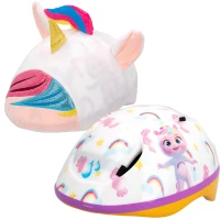 Casco Infantil Bebés Llorones con Funda 3D Unicornio Dreamy, 20x26x13 Cm, Rosa(m-1)