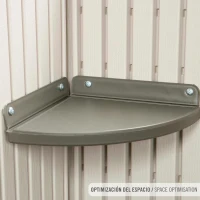 Caseta de Jardín Lifetime con Suelo, Ventanas Configurables y Estanterías, 4,4 M², Gris(m-7)