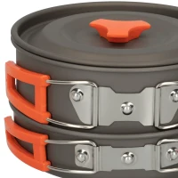 Set Cocina Camping Aktive Aluminio 8 Piezas Apilable, 16,7x16,7x8,9 Cm, Plateado(m-7)