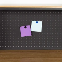 Escritorio Max Home con Estantería y Tablero Perforado, 85x50x148 Cm, Negro(m-6)