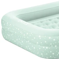 Colchón Hinchable Infantil con Estructura Extraíble, 107x168x25 Cm, Azul(m-6)