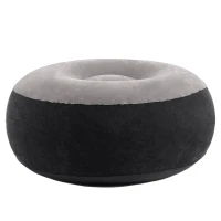 Sillón Hinchable con Reposapiés, 99x130x76 Cm, Gris(m-6)