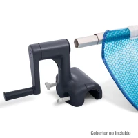 Enrollador de Cobertor Solar Intex, Aluminio Ajustable, 127,5x21x26 Cm, Azul(m-3)