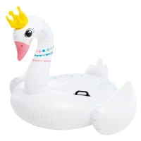 Flotador Piscina Cisne INTEX con Asas, 142x137x99 Cm, Blanco(m-1)