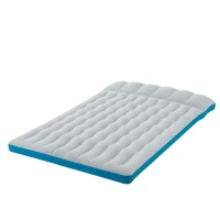 Colchoneta Hinchable Doble Intex Camping 127x193x24 Cm, Gris y Azul(m-1)