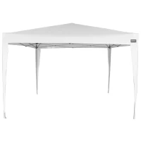 Cenador Plegable con Altura Ajustable, 300x300x240/250 Cm, Blanco(m-1)