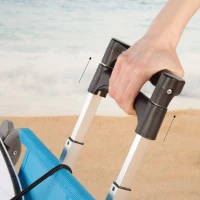 Carro Multiusos Plegable Extensible de Aluminio, 40x40x63/100 Cm, Negro(m-8)