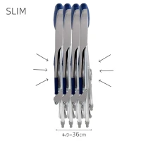 Silla de Playa Plegado Slim con Mesa Extraíble y Cojín, 47x57x89 Cm, Azul Marino(m-2)