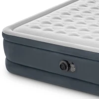Colchón Hinchable Doble Intex Ultra Plush Cabecero Integrado, 152x236x46 Cm, Gris(m-6)