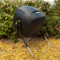 Compostador Doméstico Lifetime Ultrarresistente 189 L, 75x81x113 Cm, Negro(m-6)