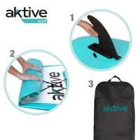 Tabla Paddle Surf Hinchable All-Round Iniciación, 320x81x15 Cm, Verde Azulado(m-7)
