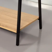 Burro de Ropa 2 Estantes, 64x40x150 Cm, Negro(m-6)