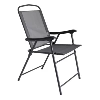 Conjunto de Jardín Aktive Garden Mesa 80x70,5 Cm 4 Sillas Plegables Sombrilla 170 Cm, Negro(m-3)