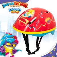 Casco Infantil SuperThings con Funda de Peluche 3D Neon Blast, 20x26x13 Cm, Rojo, Amarillo y Azul(m-5)