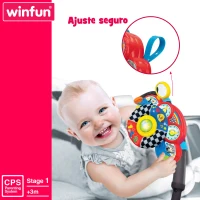 Volante para Bebé Interactivo 2 en 1 con Luz y Sonido, 29x10,5x17 Cm, Multicolor(m-4)