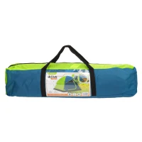 Tienda de Campaña Iglú 4 Personas Doble Techo, 240x210x130 Cm, Verde Fosforito, Azul, Gris y Negro(m-3)