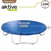 Cobertor Cama Elástica Impermeable y Protección UV, 305x305x11 Cm, Azul(m-6)
